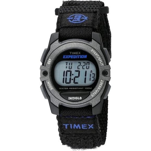 Timex Unisex Expedition Mid-Size Digital CAT Black Fast Wrap Strap Watch - Picture 1 of 3